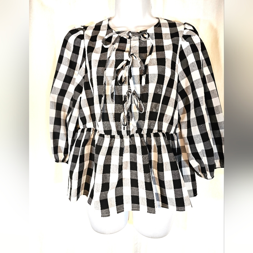 2/$20 Polagram M Tie Front Check Top